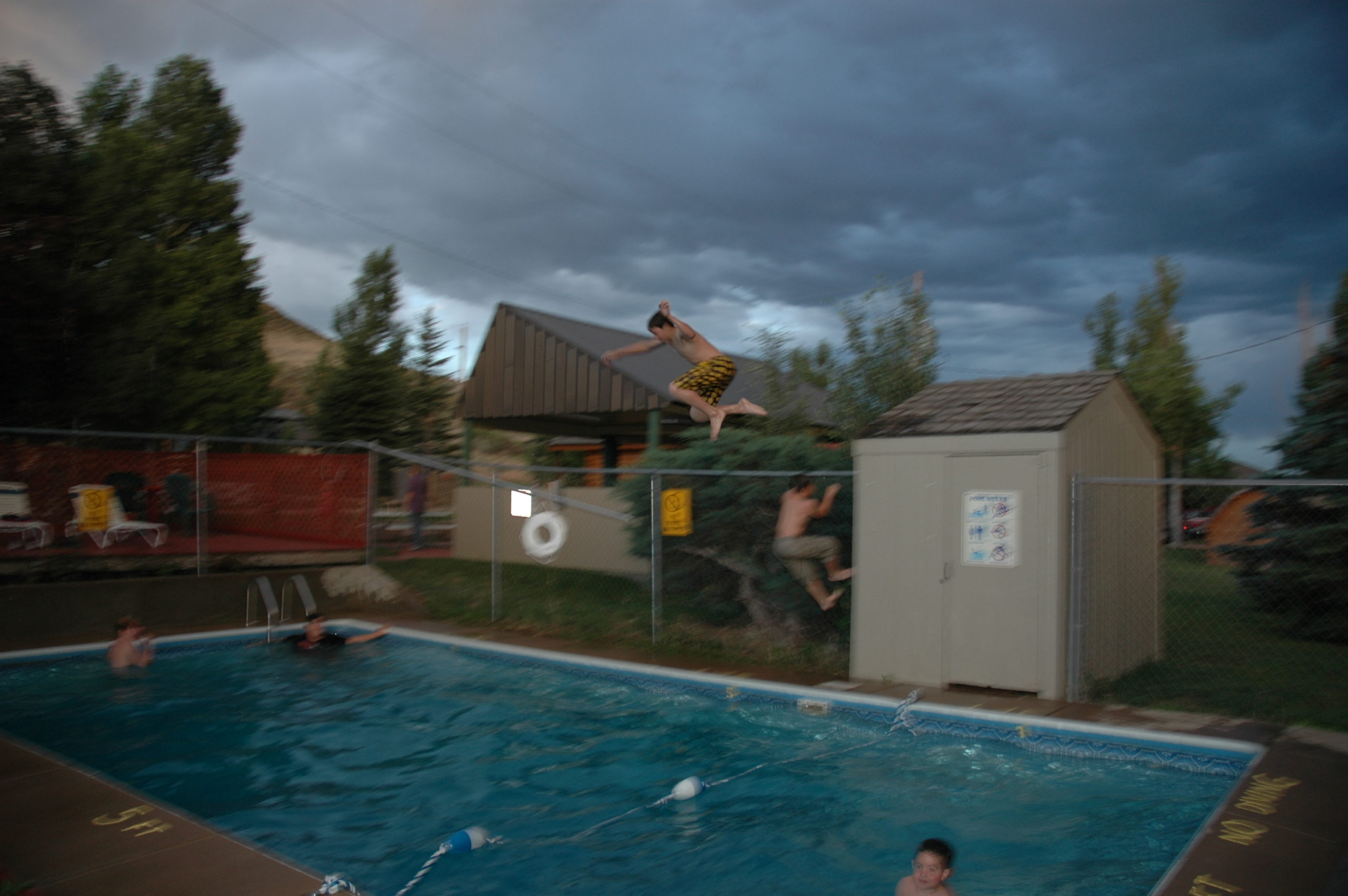 Northern Colorado Camping Trip - Shiloh Leader pool fun