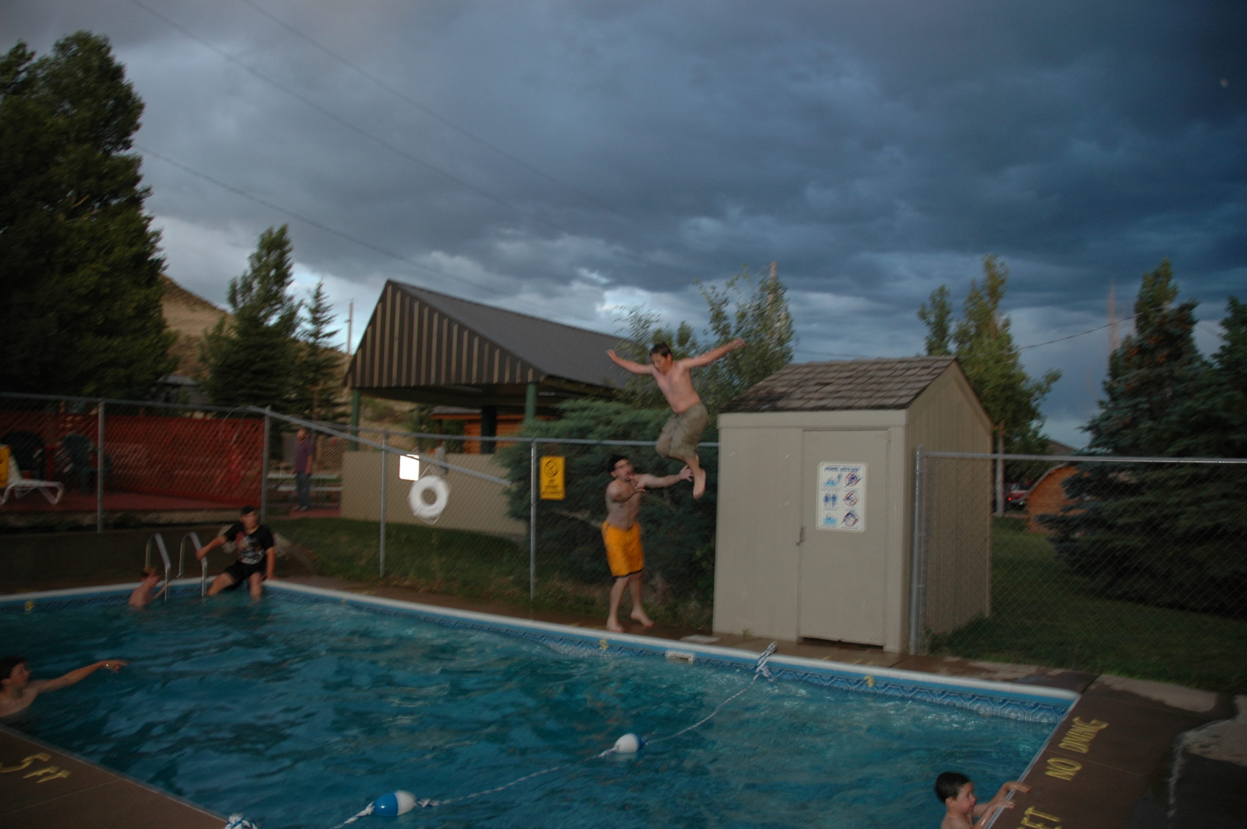 Northern Colorado Camping Trip - David Leader pool fun