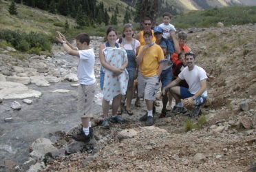 The Doigs and the Leaders are shown around Silverton by Rick and Jaimee Woolard Callies