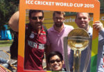 Michael Doig, Olly Scott, Phil Payne and Joshua Kim at the Cricket World Cup