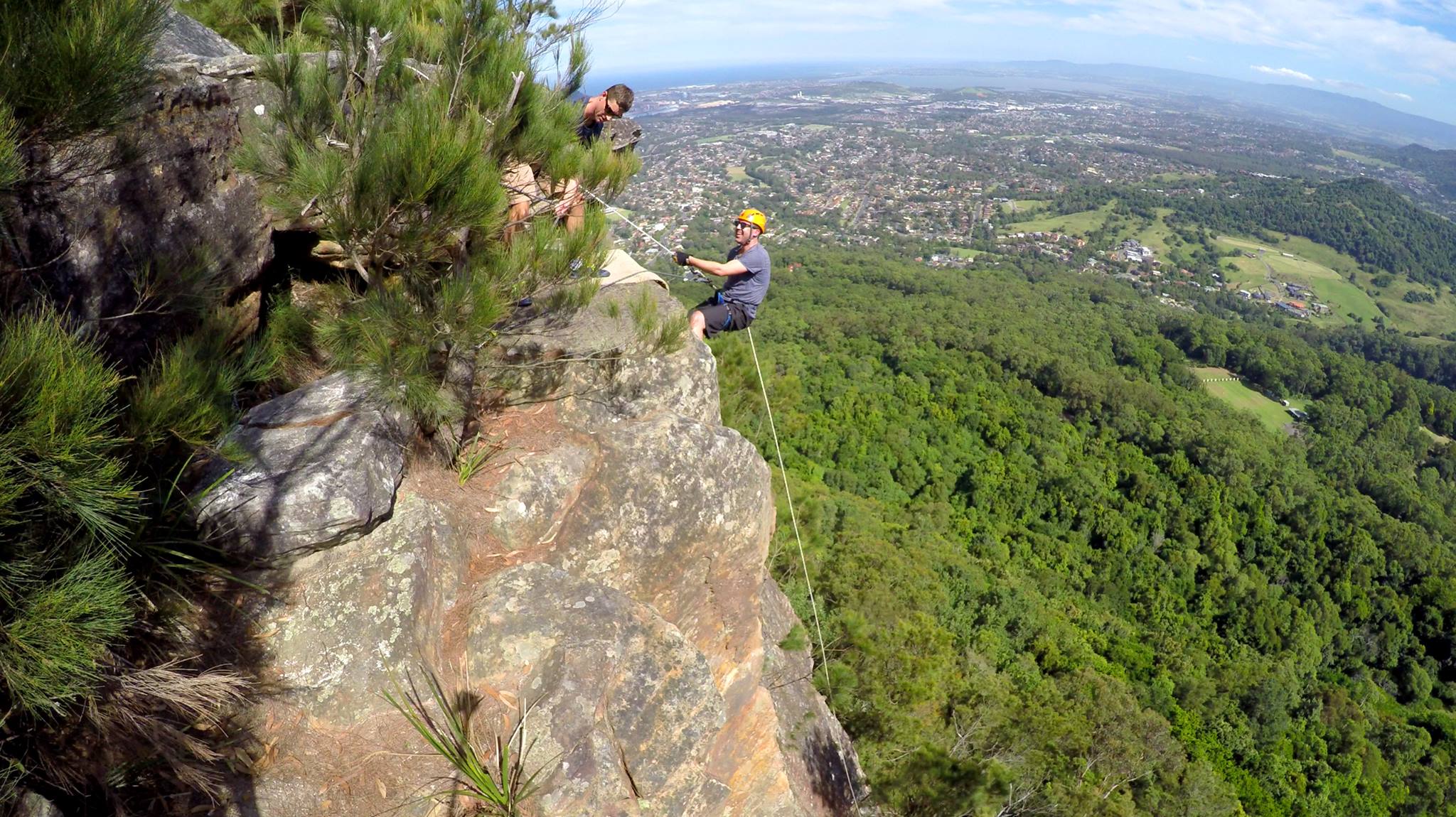 Shane Murphy and Michael Doig abseiling Keira