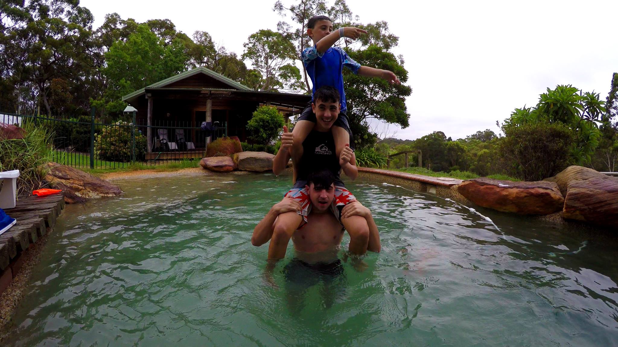 The boys at Hilltop Cottage