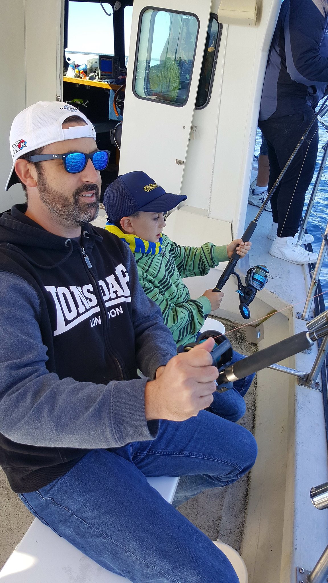 Michael Doig & son Hayden fishing