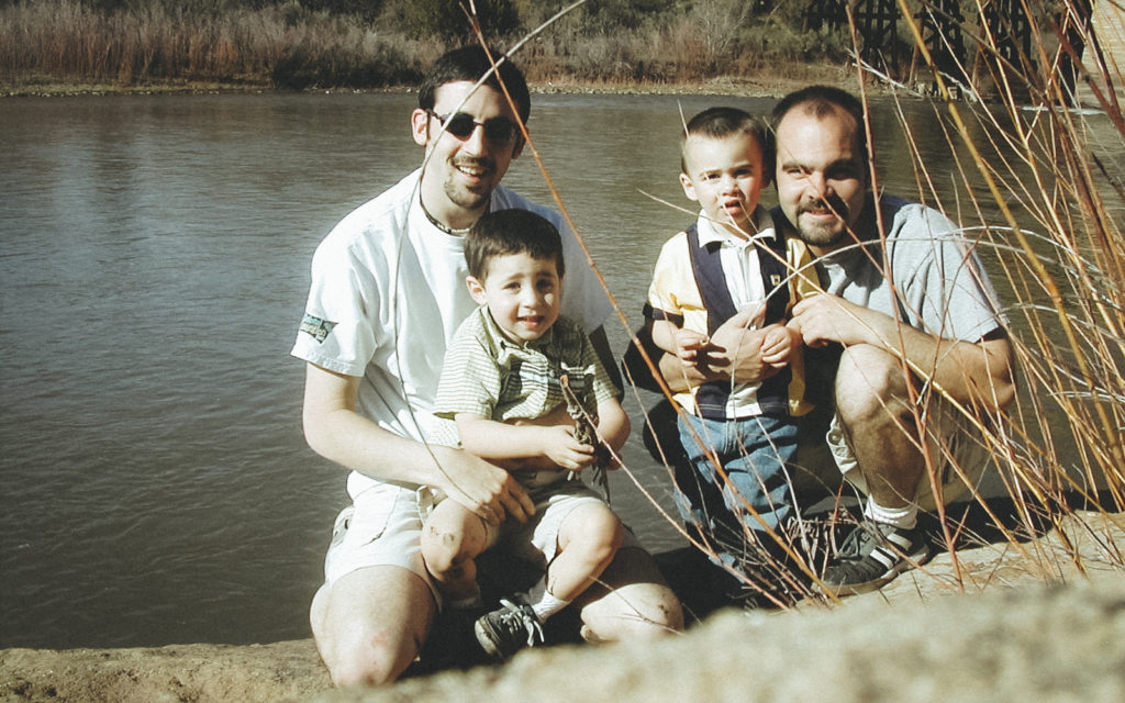 Michael Doig & Kevin Bell with their boys - Nevan and Nathaniel