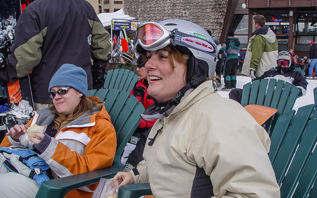 Jaimee Woolard Callies having a laugh - Durango Mountain Resort, Colorado