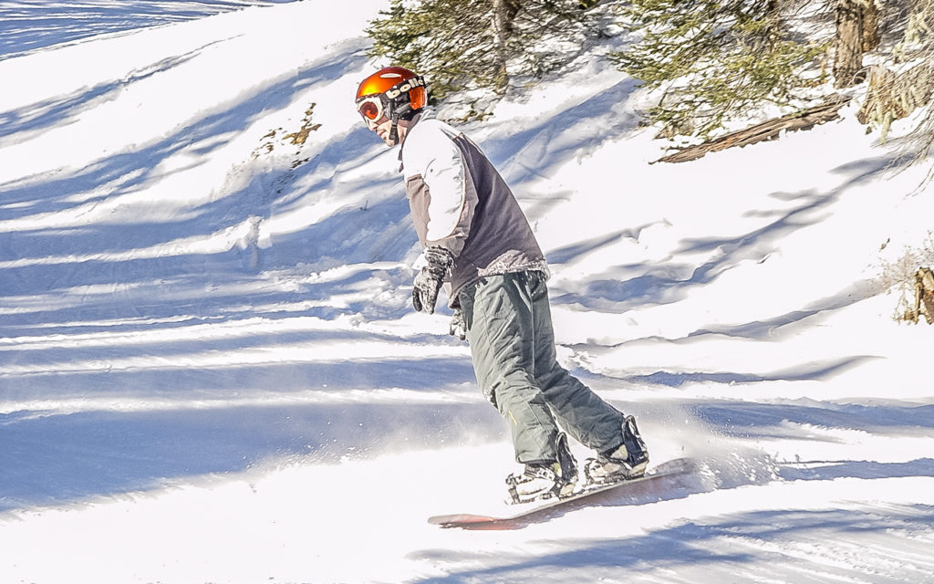 Michael Doig boarding at at Durango Mountain Resort, Colorado