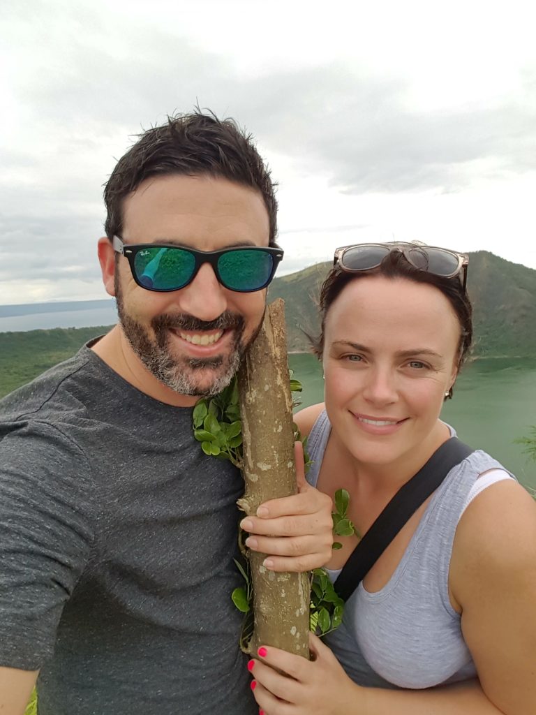 Michael Doig & Louise Connolly at Taal Volcano in the Philippines