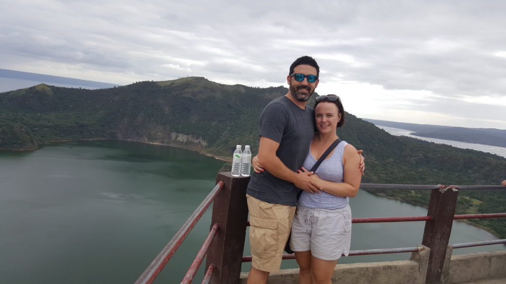 Michael Doig & Louise Connolly at Taal Volcano in the Philippines