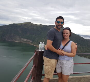 Michael Doig & Louise Connolly at Taal Volcano in the Philippines