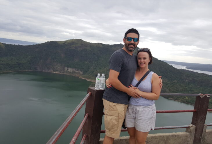 Michael Doig & Louise Connolly at Taal Volcano in the Philippines