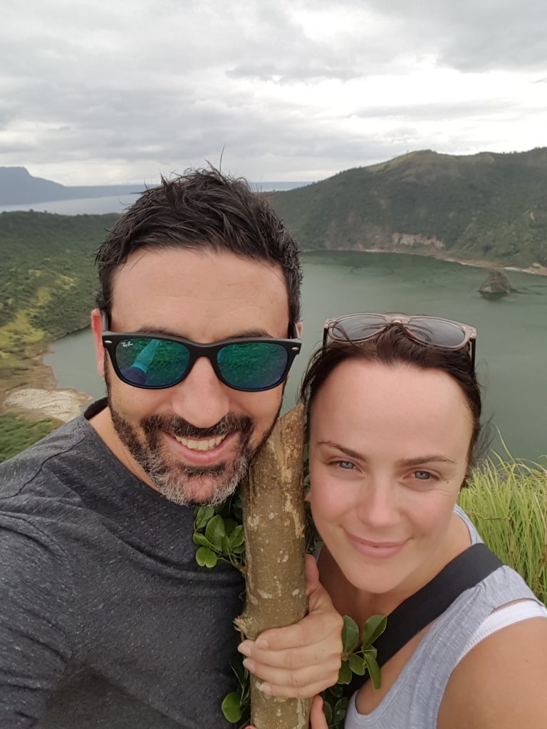 Michael Doig & Louise Connolly at Taal Volcano in the Philippines