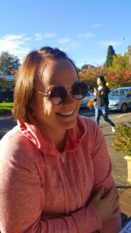 Louise Connolly loving brunch at Cafe Madeleine in Leura, NSW