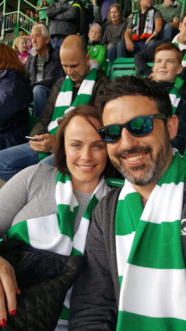 Michael Doig & Louise Connolly at Celtic Park
