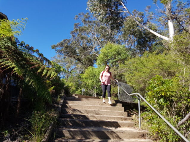 Louise Connolly just as we're about to set out on a hike in the Blue Mountains