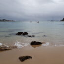 Relaxing by the beach after our mountain bike ride