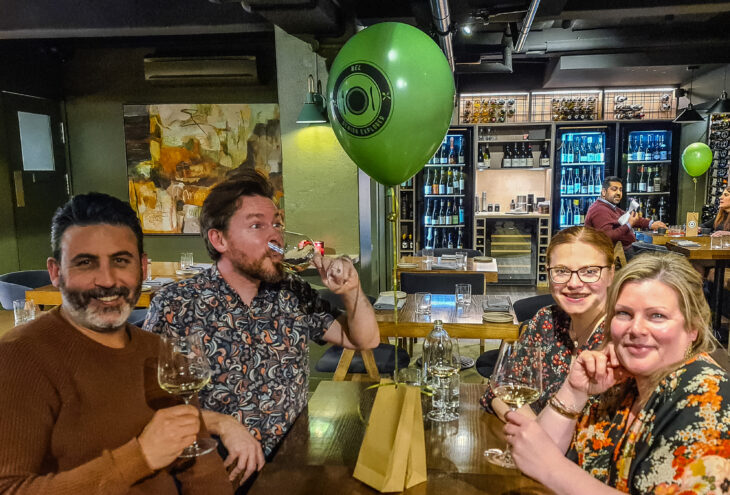 Michael Doig, Gill Bockman, Brett Daniels and Abigail Ricica at Nel, Sydney