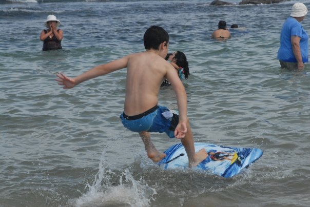 Nevan at the beach