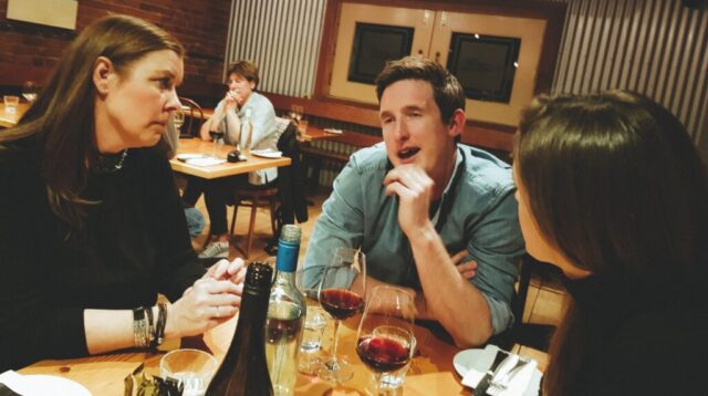 Friends enjoying the 30th Birthday and Engagement Dinner in Mudgee for Miriam Long and Dave Mccormack