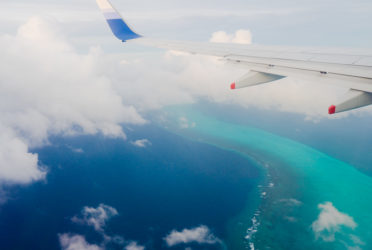 Flying over the Pacific