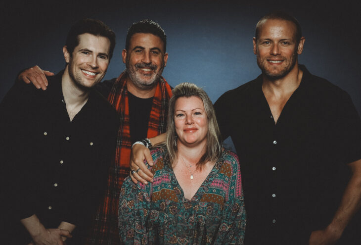 David Berry, Michael Doig, Gill Bockman & Sam Heughan at Supanova Comic Con, Sydney Australia 2025