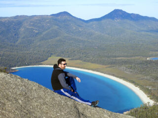 Michael Doig on the Mt Amos Hike, Tasmania Michael Doig on the Mt Amos Hike, Tasmania