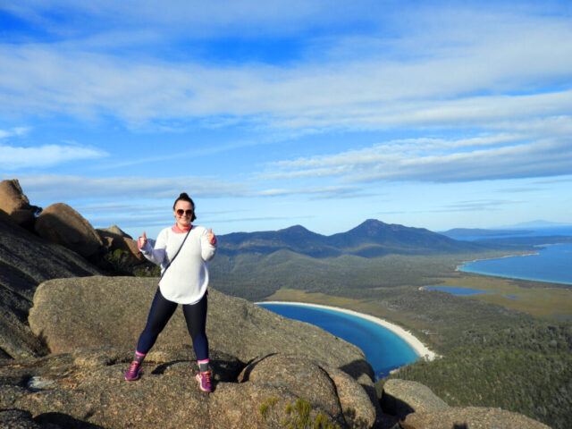 Louise Connolly on Mount Amos, Tasmania