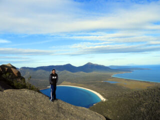 Michael Doig on the Mt Amos Hike, Tasmania Michael Doig on the Mt Amos Hike, Tasmania
