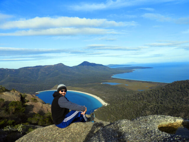 Michael Doig on Mount Amos, Tasmania