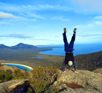 Michael Doig on Mount Amos, Tasmania