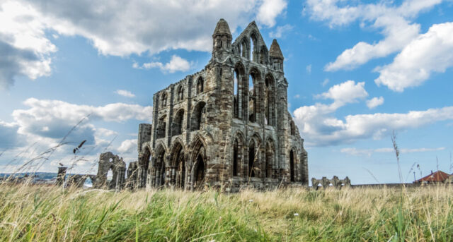 The Whitby Abbey ruins are absolutely spectacular - dominating the Whitby skyline, a north eastern English seaside town looking out over the North sea