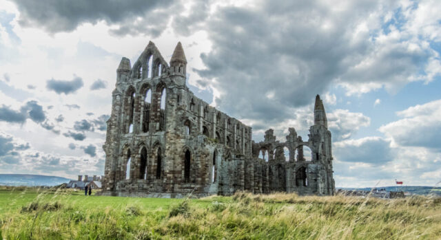 The Whitby Abbey ruins are absolutely spectacular - dominating the Whitby skyline, a north eastern English seaside town looking out over the North sea