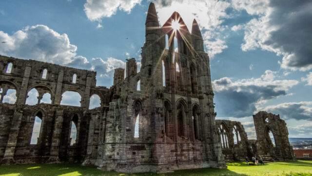 The Whitby Abbey ruins are absolutely spectacular - dominating the Whitby skyline, a north eastern English seaside town looking out over the North sea