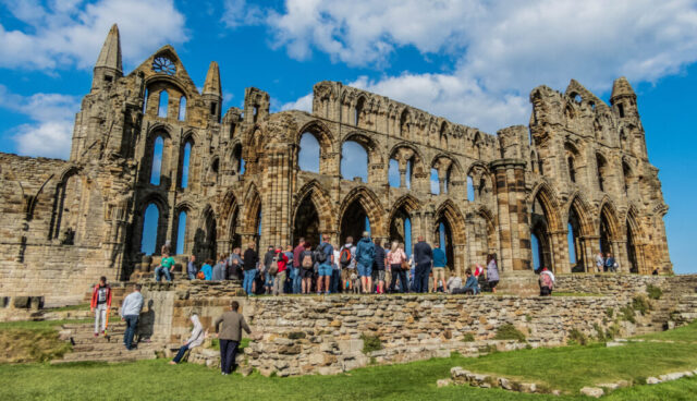 The Whitby Abbey ruins are absolutely spectacular - dominating the Whitby skyline, a north eastern English seaside town looking out over the North sea