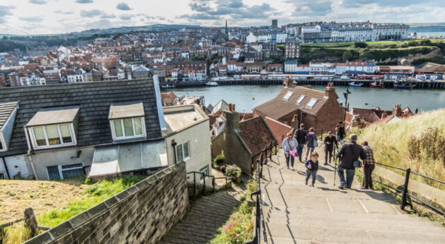 The beautiful seaside town of Whitby, home of Dracula and from which Captain Cook set out from