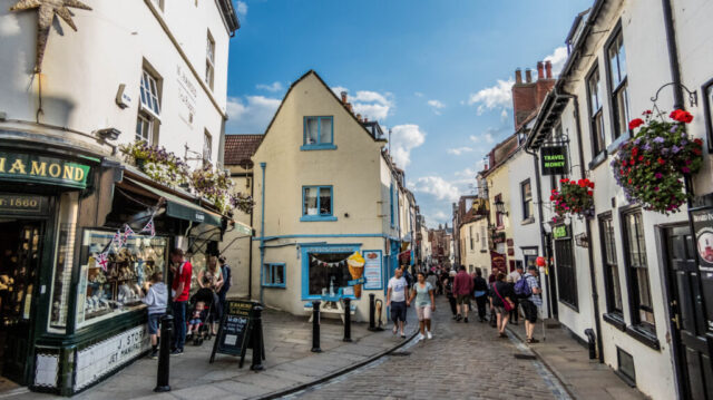The beautiful seaside town of Whitby, home of Dracula and from which Captain Cook set out from