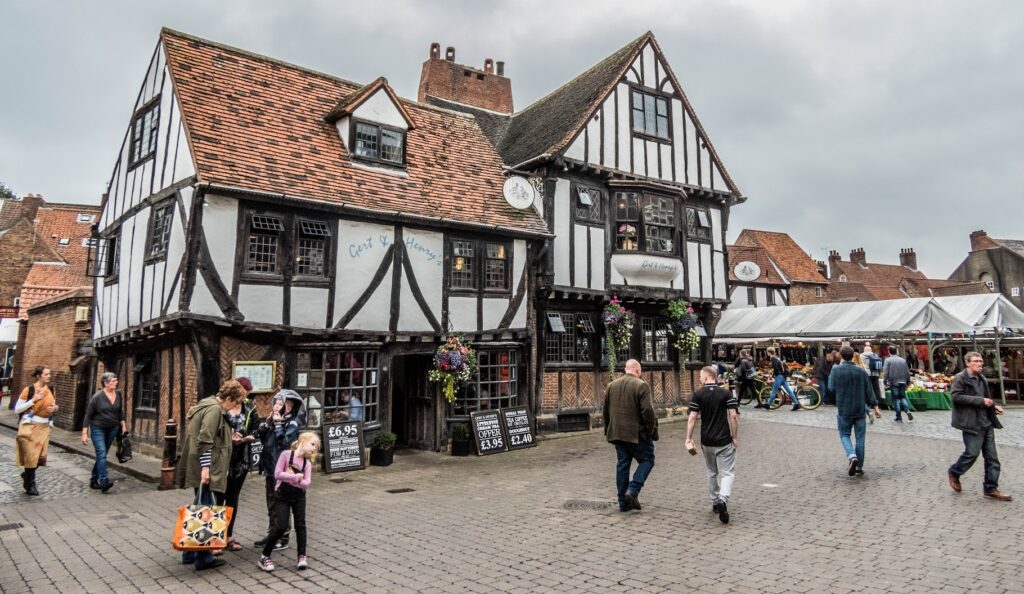 Gert & Henrys, a traditional York pub tucked into one of the city’s oldest streets.