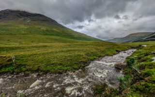 Fairy Pools, Isle of Skye Looking back through the valley toward the carpark at the Fairy Pools, Isle of Skye