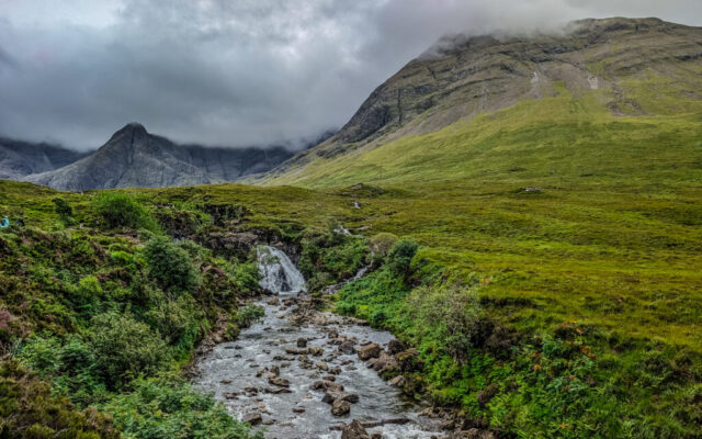 An early waterfall at the Fairy Pools, Isle of Skye