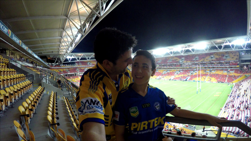 Michael & Liam Doig excited before kick off