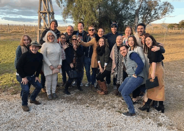 With Louise Connolly at the 30th Birthday and Engagement Wine Tasting Weekend in Mudgee for Miriam Long and Dave McCormack