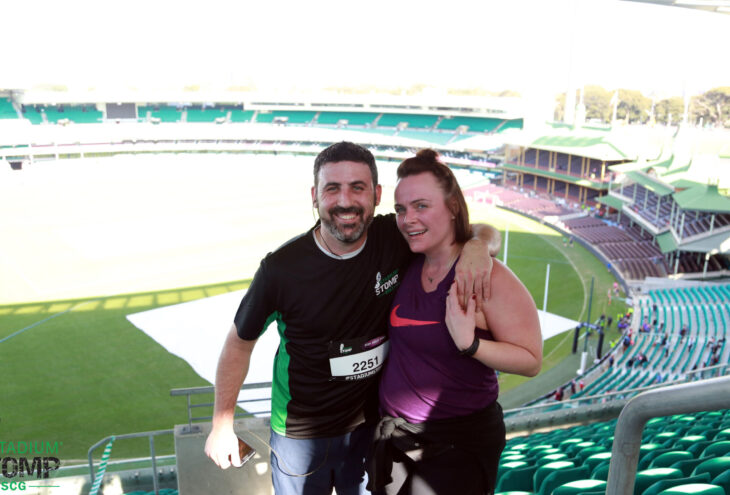 Michael Doig and Louise Connolly tackle Stadium Stomp Sydney